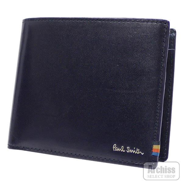 ポールスミス Paul Smith 2折財布 二つ折り 二つ折財布 ネイビー 紺 マルチカラー ストライプ ステッチ タブ メンズ 紳士 訳あり Psc4 30 S S Archiss 通販 Yahoo ショッピング