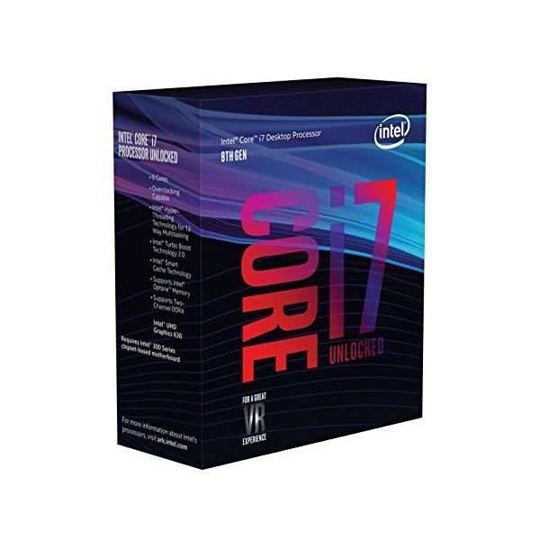 Intel CPU Core i7-8700K 3.7GHz 12Mキャッシュ 6コア/12スレッド 