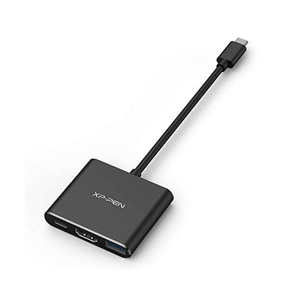 XPPen 液タブ ペンタブ 専用 多機能変換アダプタ USB Type-C to HDMI 