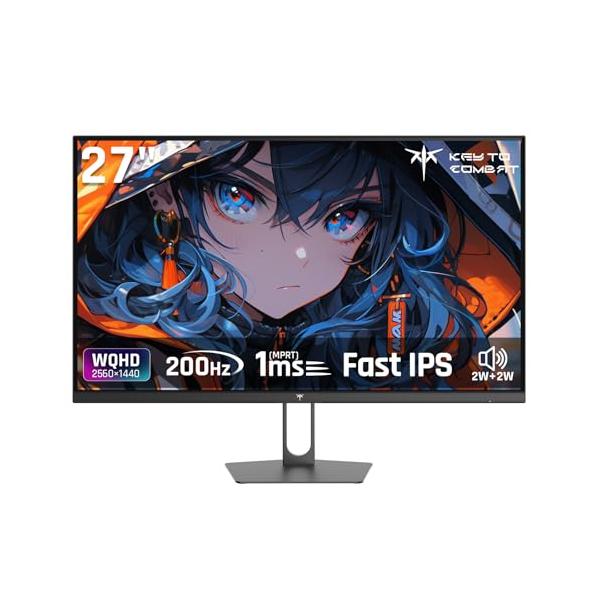 KTC 27インチゲーミングモニター WQHD (2560x1440) Fast IPS 200Hz