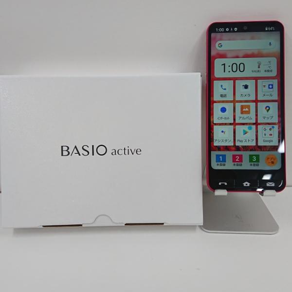 BASIO active SHG09 au レッド 送料無料 即決 本体 c01735 : アーク