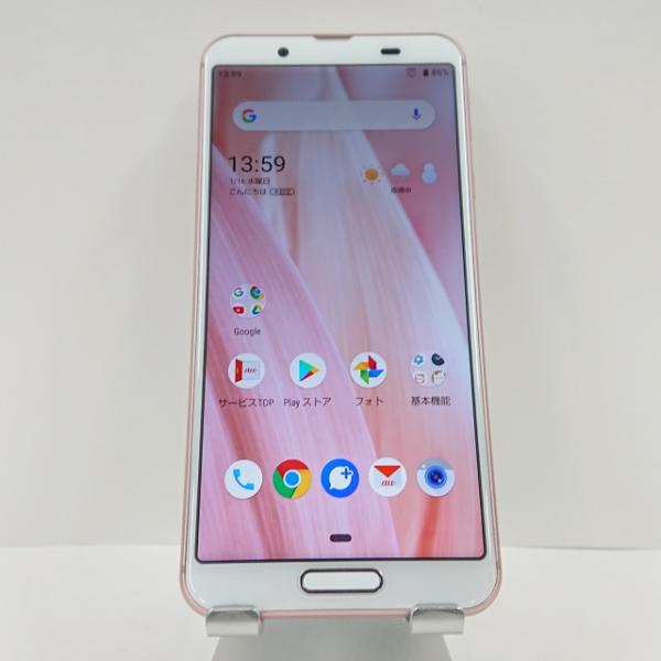 AQUOS - 美品 SHV45 ソフトピンク AQUOS SIMフリー SHV45 sense3 ソフトピンク [Soft Pink] au版