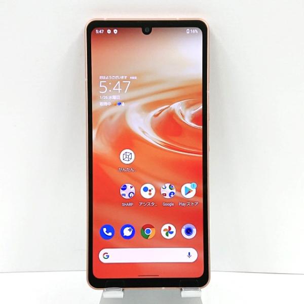 AQUOS sense6 SHG05 au ライトカッパー 送料無料 即決 本体 c04125