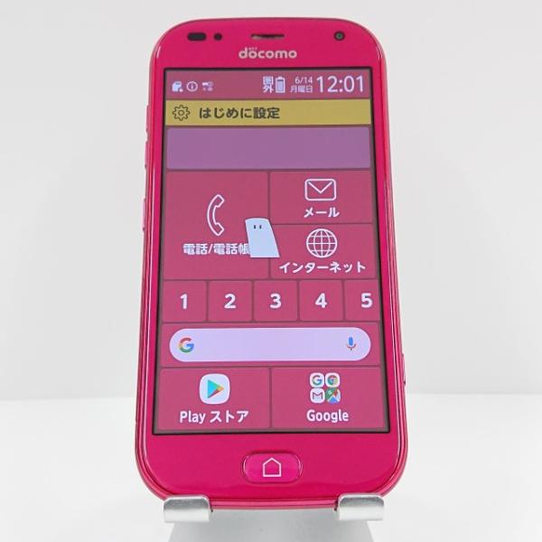らくらくスマートフォン me F-01L docomo ピンク 送料無料 即決 本体