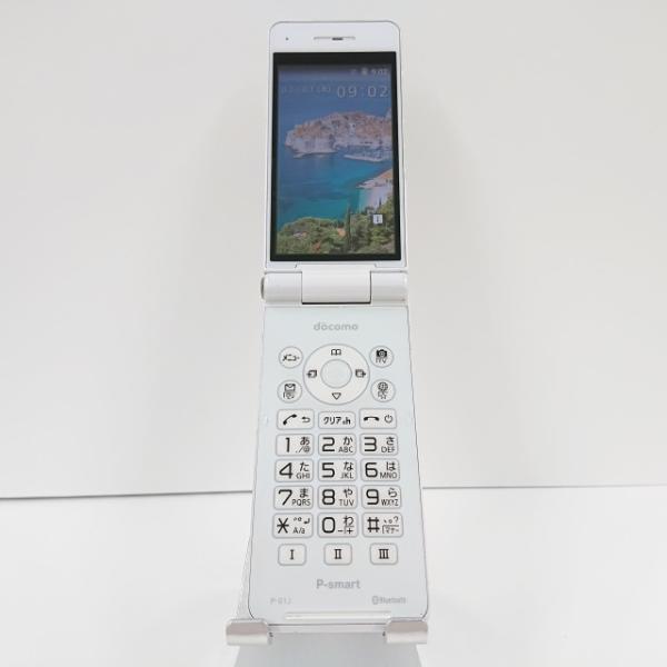 P-smart ケータイ P-01J ドコモ ホワイト 送料無料 即決 本体 c06408
