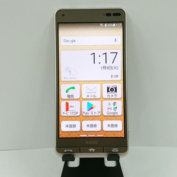 BASIO4 KYV47 au シャンパンゴールド 送料無料 本体 c07603