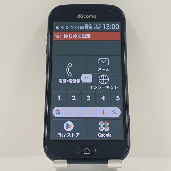 らくらくスマートフォン F-42A ドコモ ネイビー 送料無料 即決 本体
