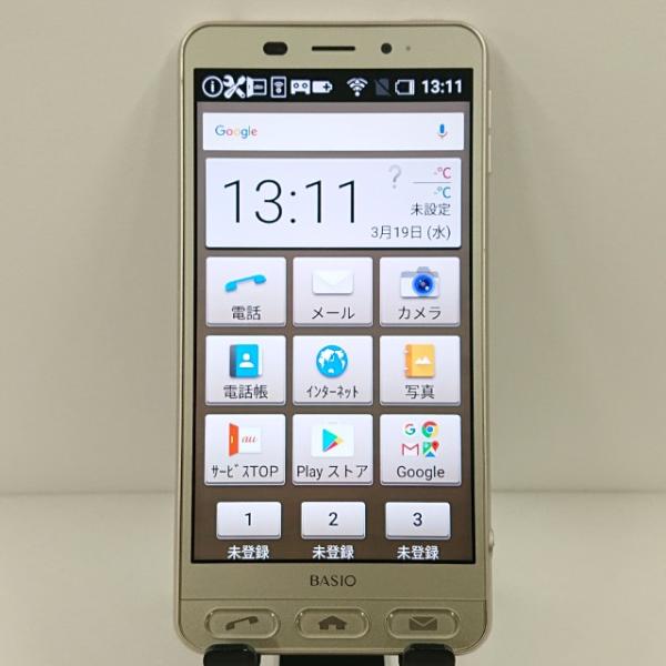 BASIO2 SHV36 2G16G android6 Simフリー5台 BASIO2 SHV36 au ゴールド 送料無料 即決 本体 c10735 : アーク