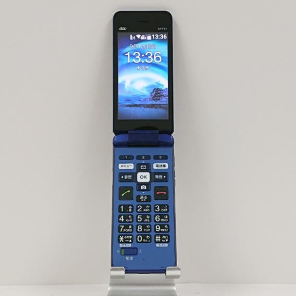 KYF41 かんたんケータイ au かんたんケータイ KYF41 au ロイヤルブルー 送料無料 即決 本体 c14476