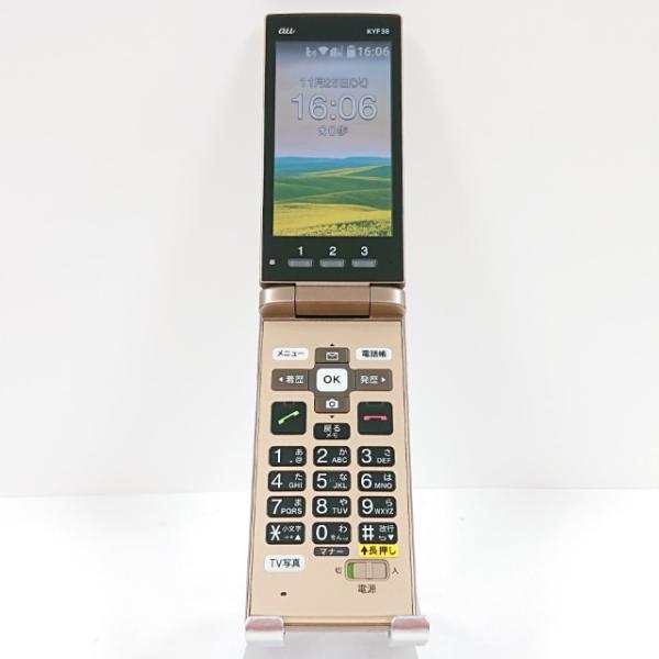 かんたんケータイ KYF38 au シャンパンゴールド 送料無料 即決 本体