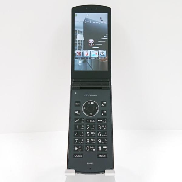 携帯電話 N-01G NEC ドコモ SIMロック解除× ブラック