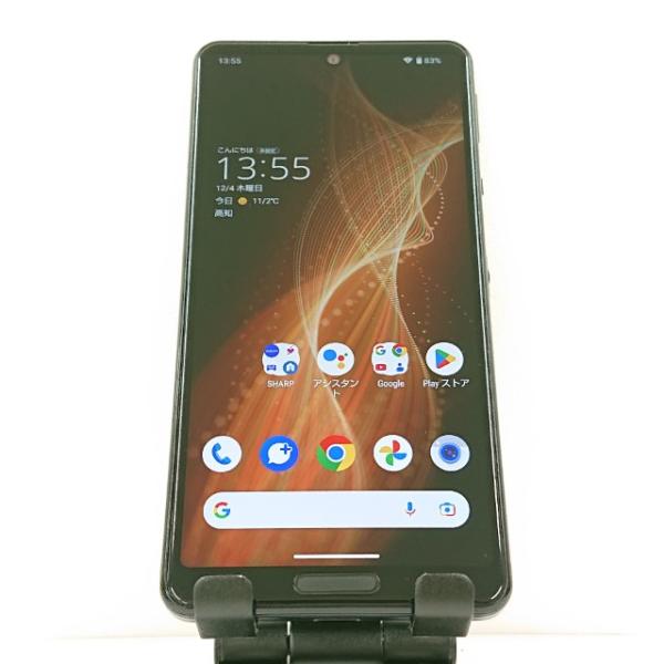 AQUOS sense5G SHG03 au ブラック 送料無料 即決 本体 c15815 : アーク