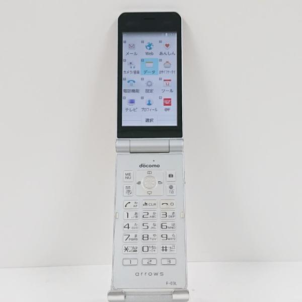 携帯電話 F-03L FUJITSU 富士通 ドコモ SIMロック解除〇 シルバー
