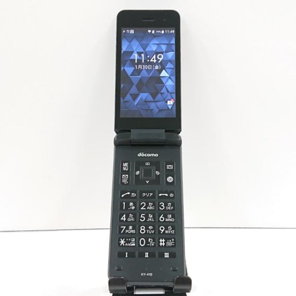 携帯電話 KY-41B 京セラ ドコモ SIMロック解除〇 ブラック