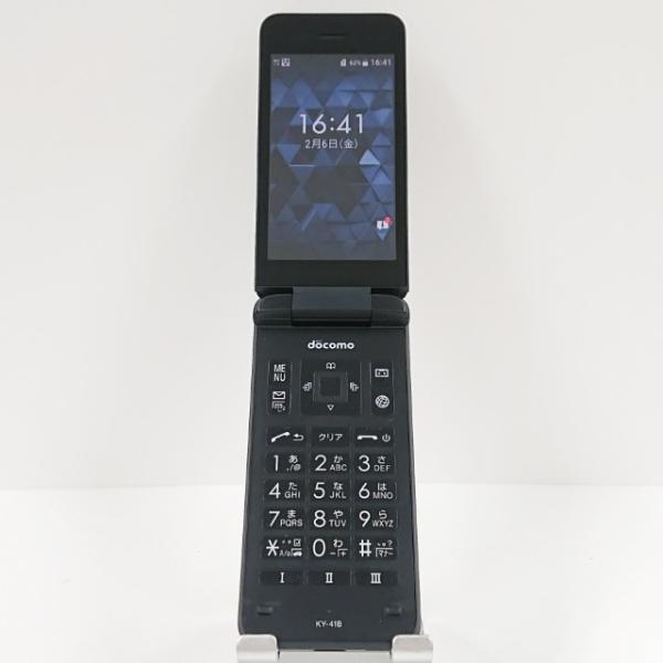携帯電話 KY-41B 京セラ ドコモ SIMロック解除〇 ブラック