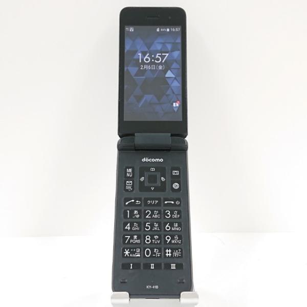 携帯電話 KY-41B 京セラ ドコモ SIMロック解除〇 ブラック