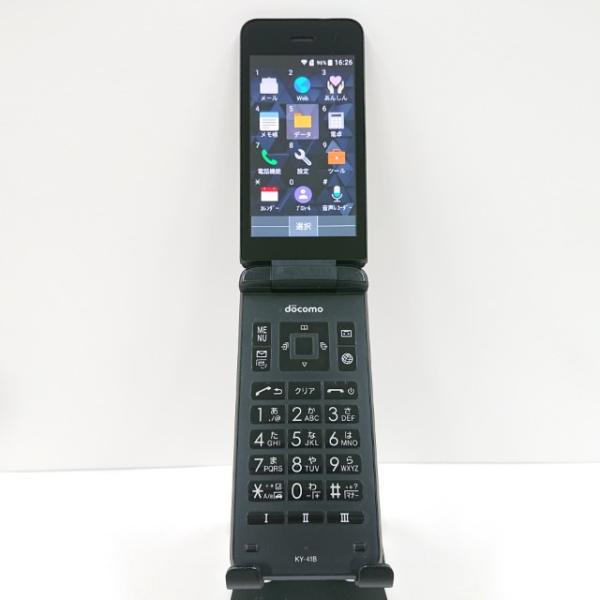 携帯電話 KY-41B 京セラ ドコモ SIMロック解除〇 ブラック