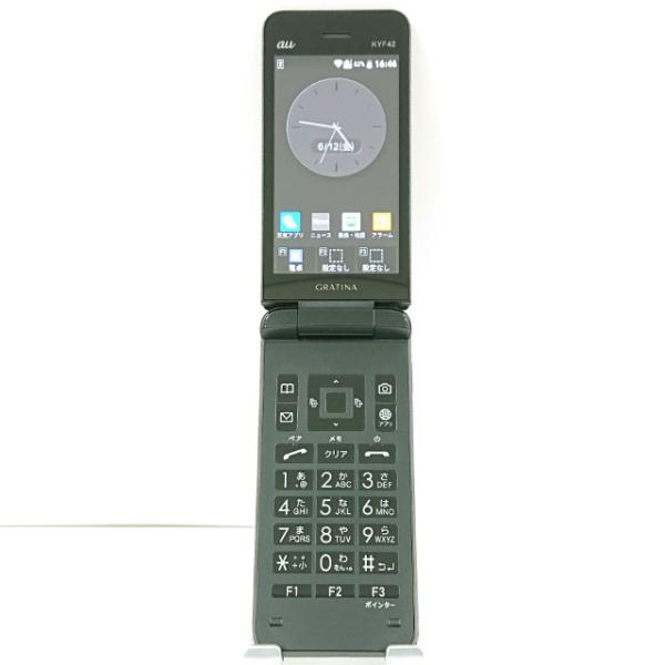 【美品】au GRATINA KYF42 4Gケータイ グラティーナ ブラック GRATINA KYF42 au ブラック 送料無料 即決 本体 c20660 : アーク
