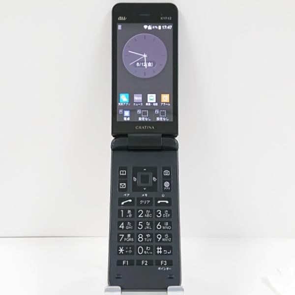 【美品】au GRATINA KYF42 4Gケータイ グラティーナ ブラック GRATINA KYF42 au ブラック 送料無料 即決 本体 c20664 : アーク