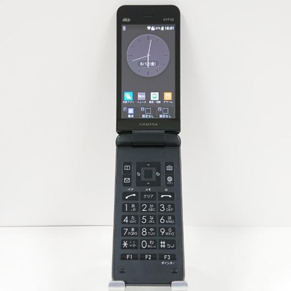 【美品】au GRATINA KYF42 4Gケータイ グラティーナ ブラック GRATINA KYF42 au ブラック 送料無料 即決 本体 c20668 : アーク