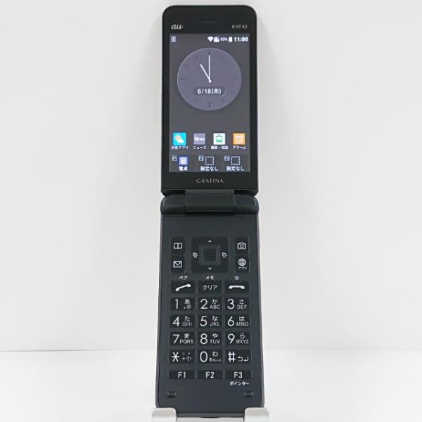 【美品】au GRATINA KYF42 4Gケータイ グラティーナ ブラック GRATINA KYF42 au ブラック 送料無料 即決 本体 c20836 : アーク