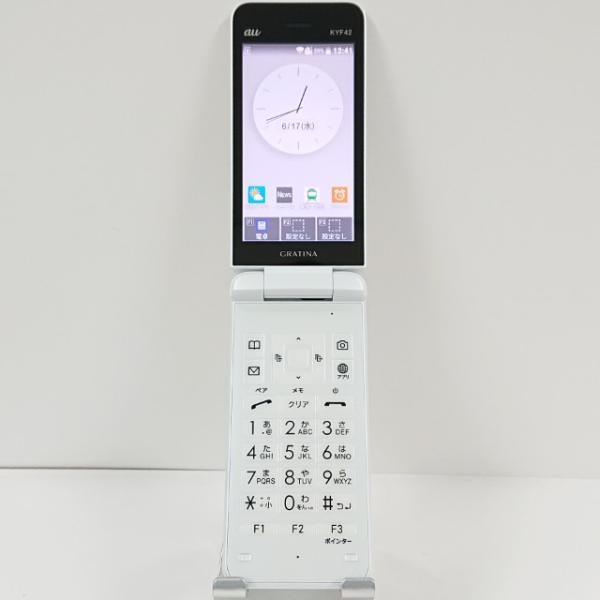 KYF42 ホワイト　美品 GRATINA KYF42 au ホワイト 送料無料 即決 本体 c20853 : アーク