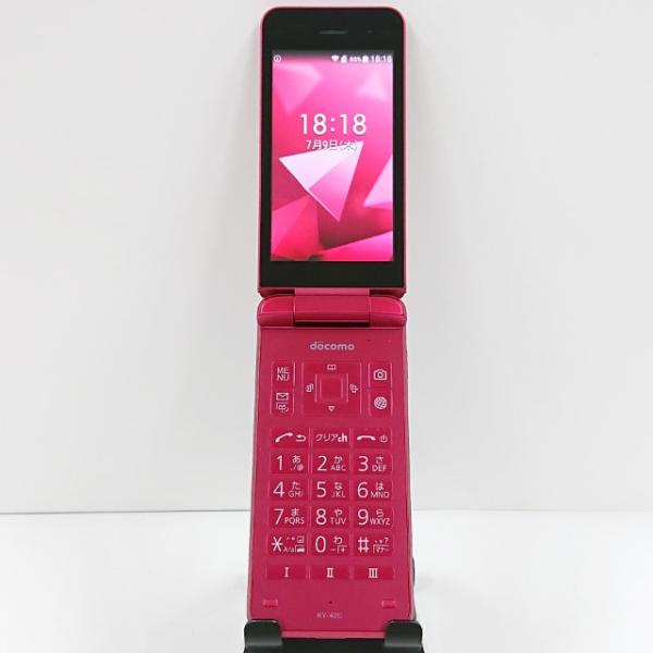 DIGNO ケータイ KY-42C ドコモ レッド 送料無料 即決 本体 c21371
