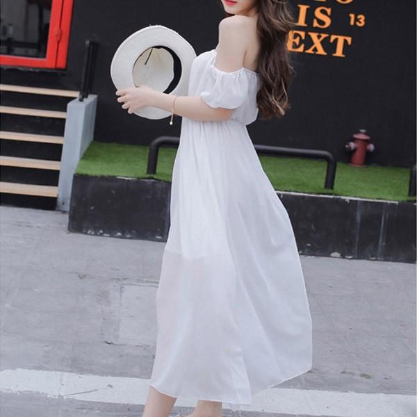 送料無料 清楚 オフショルダー ワンピース ミディ丈 フェミニン 無地 ホワイト 白 シースルー レディース 春 夏 肩出し ふんわり かわいい Buyee 日本代购平台 产品购物网站大全 Buyee一站式代购 Bot Online