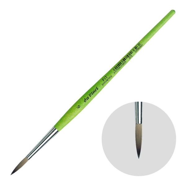 スクール＆クラフト用途に最適な、お求めやすい価格の画筆です。特殊な技術で開発された、非常に柔らかい合成繊維を使用しており絵具含みのいい筆です。＜仕様＞穂先の形状：ラウンド(丸)毛の種類：シンセティック号数：No.6穂丈×巾：20.0×3.8...