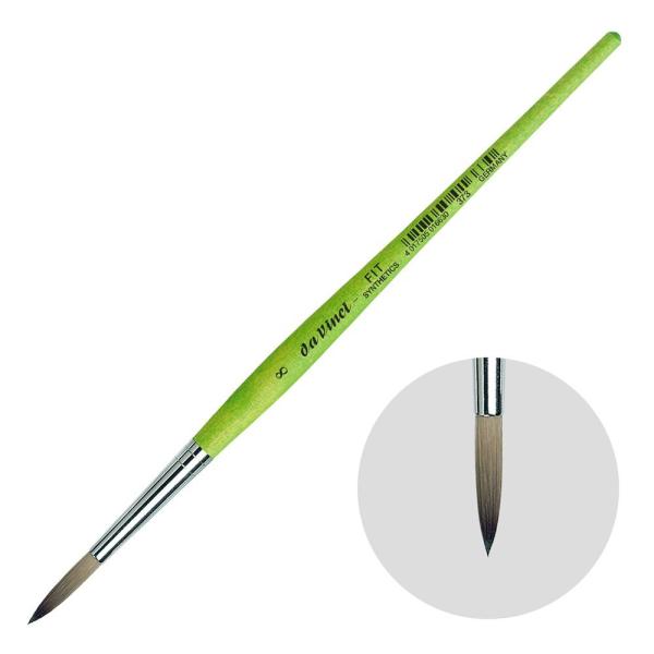 スクール＆クラフト用途に最適な、お求めやすい価格の画筆です。特殊な技術で開発された、非常に柔らかい合成繊維を使用しており絵具含みのいい筆です。＜仕様＞穂先の形状：ラウンド(丸)毛の種類：シンセティック号数：No.8穂丈×巾：23.0×4.5...