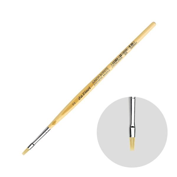 豚毛のような強い弾力の、特殊な合成繊維を使用しています。厚塗りや粗いタッチに最適で、豚毛に比べてお手入れも簡単です。＜仕様＞穂先の形状：フラット(平)毛の種類：シンセティック号数：No.2穂丈×巾：8.0×3.0mm＜用途＞水彩画、アクリル...