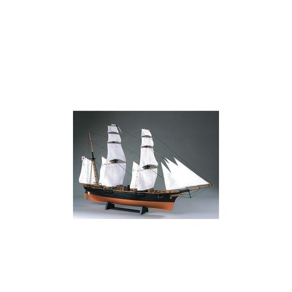 ウッディジョー木製帆船模型1/75咸臨丸[帆付]レーザーカット加工