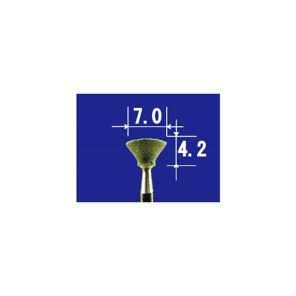 軸付砥石軸径φ2.34mm商品画像は代表画像です。形状は画像の通りですが、粒度（品番）により色が異なります。あらかじめご了承ください。粒度ピンク：#120グリーン：#180ホワイト：#600