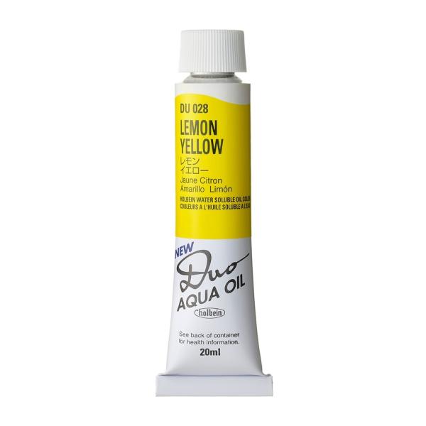 [3本セット] ホルベイン DUO 6号 20ml DU028 レモンイエロー (023028) 水可溶性油絵具