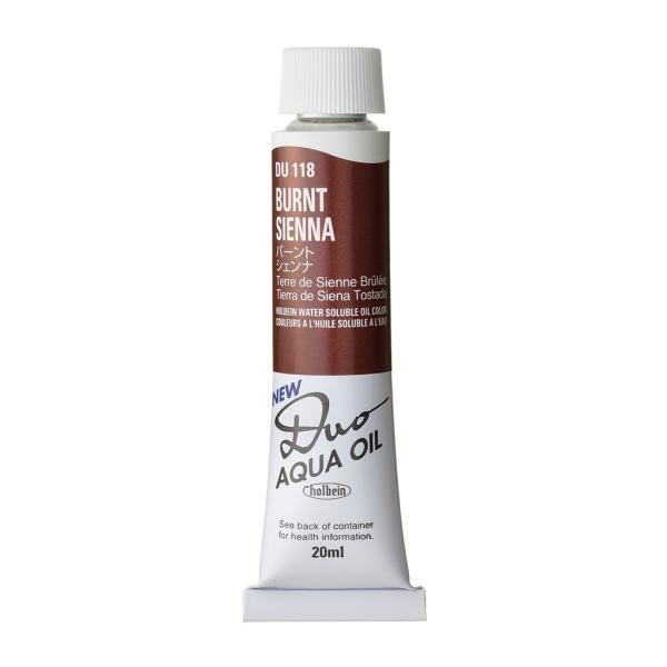 [3本セット] ホルベイン DUO 6号 20ml DU118 バーント シェンナ (023118) 水可溶性油絵具