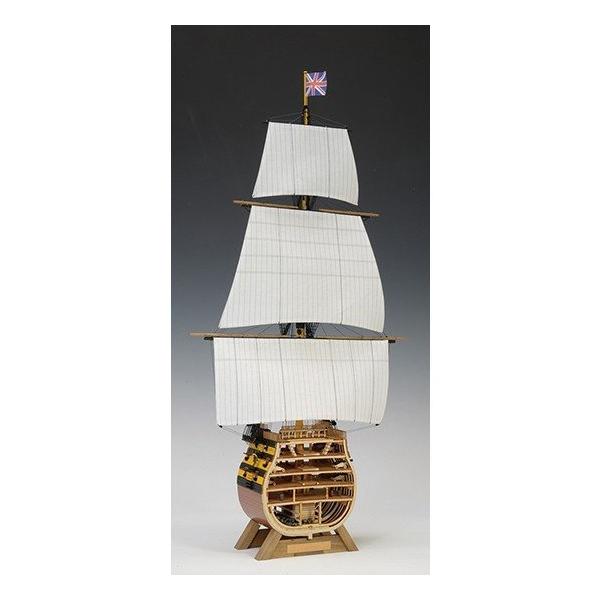 ウッディジョー 木造帆船模型 1/160 ビクトリー カットモデル 帆付