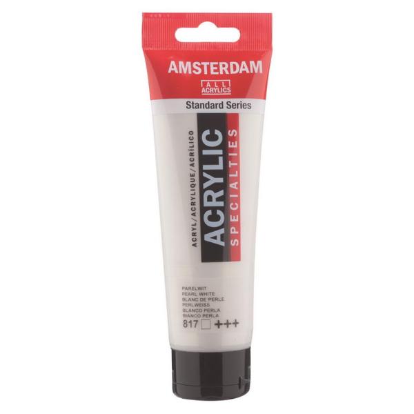 アムステルダム アクリリックカラー 120ml #817 パールホワイト