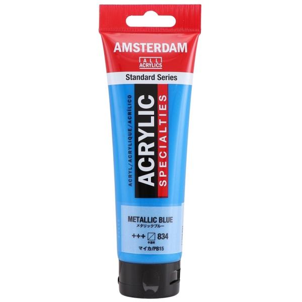 新品未使用 アムステルダム アクリリック① 120ml アムステルダム アクリリックカラー 120mlSP #834 メタリックブルー