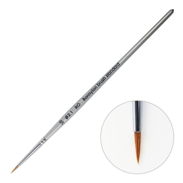 スタイリッシュで手頃な価格の筆◆獣毛とナイロン毛をミックスしました。◆短軸サイズ。◆プロの作家も満足できる品質の良い筆です。穂先8.0mm ／径2.1mm ／全長175mm