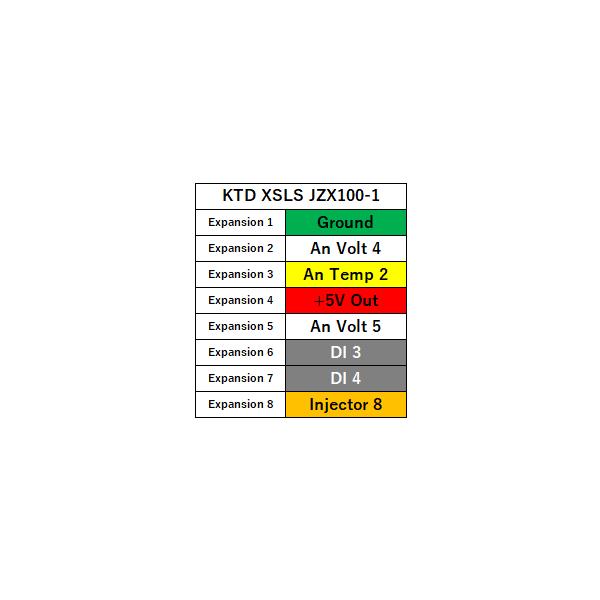 KTD XSLS JZX100-1 プラグインECU用の拡張ハーネス400mm、8極 0.35sq
