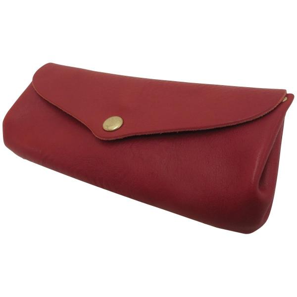 Cham チャム かぶせ 栃木レザー 長財布 Breath Plump Wallet Red 賜物 レッド おすすめ 本革 ロングウォレット 人気 かわいい Lxvo 002 レディース 日本製 ヌメ革