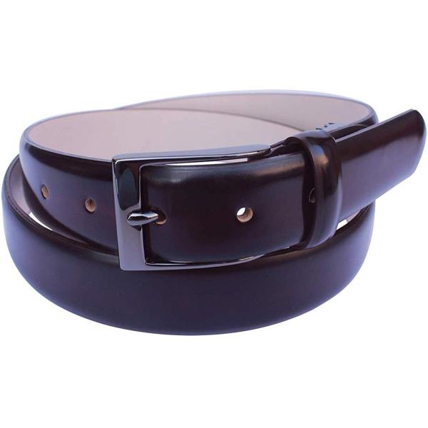 長沢ベルト工業 イタリア リナルディ社製 アドバンレザー ベルト ワイン バーガンディ 手仕事 ブラックバックル版 メンズ ギフト 高品質 おすすめ 人気 おしゃれ