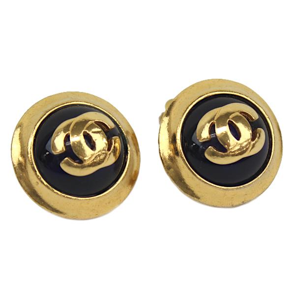 シャネル CHANEL ゴールド グリポア ガラス ブルー 青 GP ココマーク 