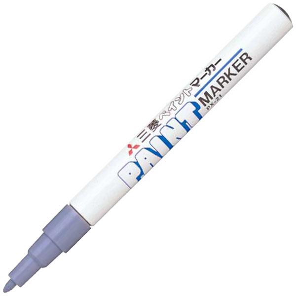 サインペン ペイントマーカー 0.8〜1.2mm PX-21 灰色 取寄品 三菱鉛筆