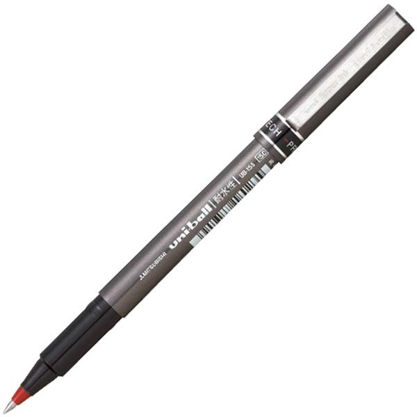 水性ユニボールペン 0.5mm UB-155 赤 【10本セット】 取寄品 三菱鉛筆 UB155.15