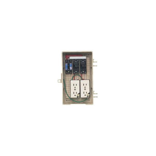 屋外電力用仮設ボックス(ベージュ色)感度電流30mA 2A-2C (1個 屋外電力用仮設ボックス(ベージュ色)感度電流30mA 2A-2C (1個