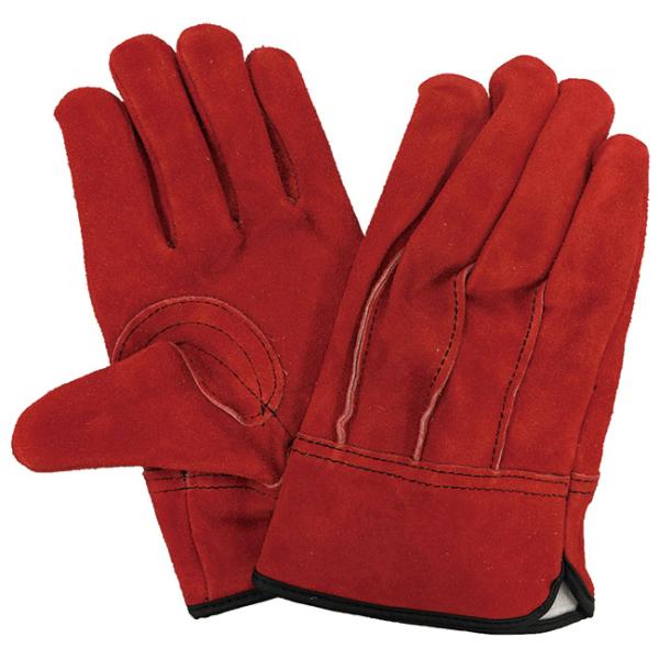 鳳凰 内綿牛床革 背縫い 作業手袋(Lサイズ) 5双価格 取寄品 ユニワールド KS475