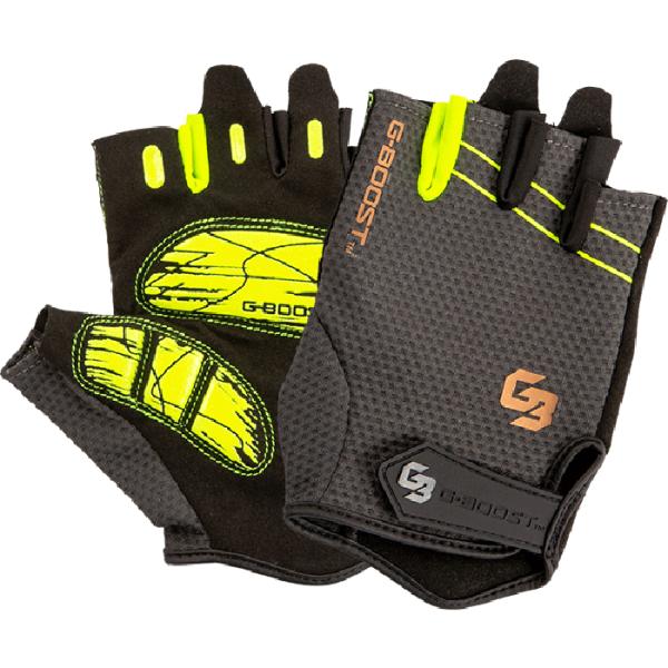 作業手袋 G-BOOST SHOCK GUARD フィンガーカット スチールグレー(Mサイズ) 取寄品 ユニワールド GB-3002