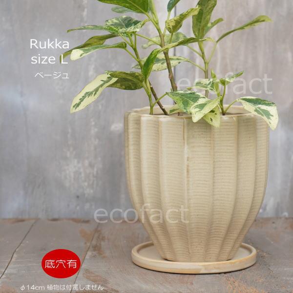 フラワーポット 植木鉢 おしゃれ 陶器鉢 ミニポット 底穴あり ルッカ
