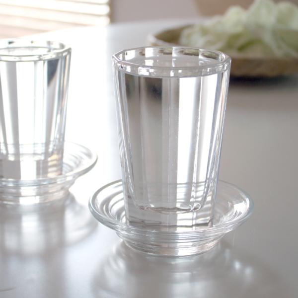 松野屋 厚口グラス 酒受皿【サイズ】Φ9.5×H2.3cm【重さ】約100g【生産国】日本（山形県）【ご注意】手作りのため、気泡が入っていたり、受皿の底面に作成工程上できるガラスのシワがある場合がございます。予めご了承ください。